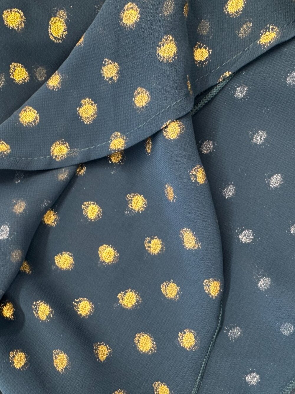 Show Me Your Mumu Carlos Swing Shorts Teal Gold Polka Dot Sz Large - Picture 6 of 9
